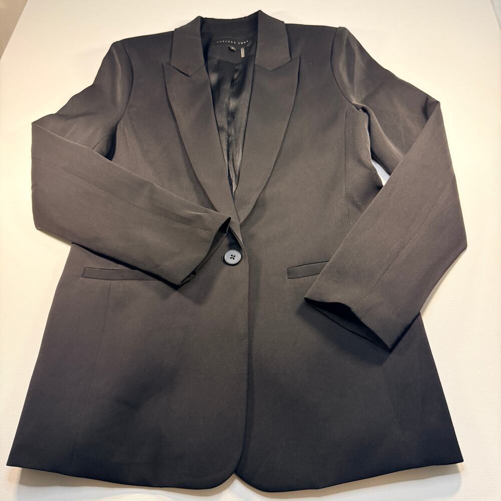 Endless Rose Blazer Womens Small Black Longline Single Button Tailored Jacket